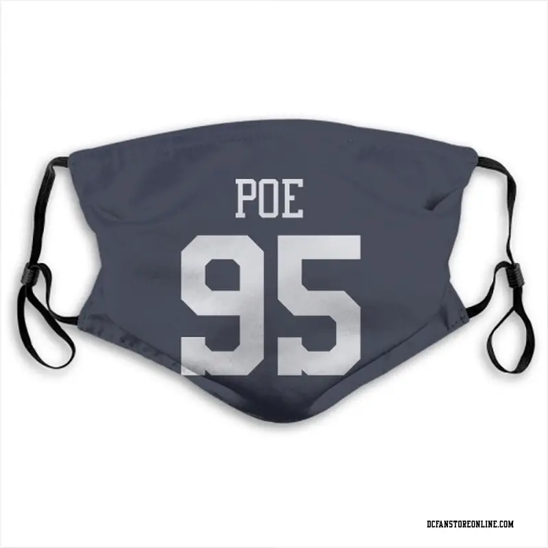 Dontari Poe Dallas Cowboys Jersey Name & Number Face Mask - Navy